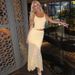Women's European American Style Summer New Lace See through Ruffled Crop Top High Waisted Skirt Two Piece Set_ecoleips.com