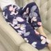 Women's Viscose Pajama Pant Internet Celebri Calf Length Trousers Wide Leg Pants Floral Print Loose Home Air Conditioning Pants_ecoleips.com