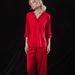 2026 New Silk Pajamas Medium Sleeves Trousers Women's Suit Ice Silk Thin_ecoleips.com