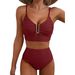 High-Waisted Women's Swimsuit Sexy Two-Piece Bikini European American Style Fashion_ecoleips.com