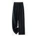 Suitable For All Seasons Linen Tencel High-Waisted Loose Wide-Leg Artistic Chinese Style Drawstring Comfortable Breathable Women's Pants High_ecoleips.com