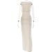 Women's Clothing Round Neck Backless Dress Fashionable Sleeveless Pleated Slit Slim Dress_ecoleips.com