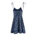 Summer New Cross-Border European And American Style Short For Petite Girls, Sleeveless Blue Floral Strap Dress Wholesale_ecoleips.com