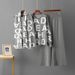 Women's Three Piece Suit Set Temperament Knitted Shawl round Neck Wool Blend Wide Leg Pants Casual Outfit_ecoleips.com