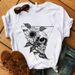 Summer Women's Clothing Spring/Summer Floral Skull Simple Retro Plus Size Round Neck Short Sleeve T-Shirt For Women_ecoleips.com