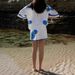 Women's Clothing Women's Casual Positioning Printed Linen Short Sleeved Shirt Hip Skirt Set_ecoleips.com