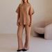 "Autumn-Winter Knit Lounge Set – Relaxed Dolman Sleeve Top & Wide-Leg Pants_ecoleips.com