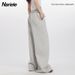HeyHenry 2025 Summer New Long Floor-Length Sports Elastic Wide-Leg Straight Street Pants For Women_ecoleips.com
