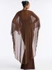 Mozision Cape Sleeves Sexy Maxi Dress Set Women Elegant Summer Loose Cape And Spaghetti Strap Dress Matching Party Dress Set_ecoleips.com