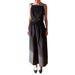 Summer Wrap Belted Dress – Square Neck Sleeveless Bodycon Midaxi Dress With Ruffle Trim, Stretchy Polyester Slim Fit For Women_ecoleips.com