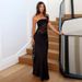 Summer New 2025 European American Style Sleeveless Backless Slim Fit Mermaid Dress Lace Trimmed Strapless Long Gown_ecoleips.com