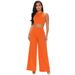 Women's Clothing Summer Women's Navel Baring Vest Straight Leg Flared Pants Casual Sports Two Piece Set_ecoleips.com