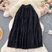 Women's Clothing Lace Embroidered Crochet Skirt Lace-Up High Waist Slimming Sweet All-Match Holiday Style Fairy Skirt_ecoleips.com