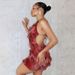 K24DS201 European And American Women's Fashion Summer New Colorful Printed Sleeveless Halter Tie Backless Sexy Dress_ecoleips.com