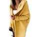 Cozy Batwing Sleeve Hooded Cardigan Sweater For Women - Soft Acrylic Knit Pullover With Long Sleeves & Oversized Fit, Vintage Casual Style_ecoleips.com