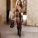 Classic Checked Wool-Blend Trench Coat – Oversized Fit, Notched Lapel, Dual Pockets (Camel/Beige, S-XXL, Vintage Office-to-Outfit Staple)_ecoleips.com