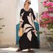 Bohemian Print Batwing Sleeve Cover-Up Dress - Lightweight Beach Kimono For Women, Bikini Wrap, Plus Size Vacation Tunic, Quick-Dry Polyester_ecoleips.com