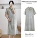 Summer New Korean Fashion Plaid Ice Silk Maternity Dress_ecoleips.com