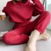 Women's Clothing Women's Letter Print Crop Top & High Waist Pants Set – Streetwear Casual Outfit, Comfortable Poly-Cotton Blend, S-XXL_ecoleips.com