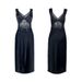 European And American Cross-Border Sexy Camisole Nightdress Solid Color Satin Pure Desire Lace French High-End Home_ecoleips.com