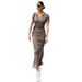 European And American Style 2022 Summer New Women's Fashion Turn-Down Collar Single-Breasted Split Long-Leg Slim Fit_ecoleips.com