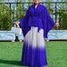 Women's Clothing Autumn Large Size Fashion Elegant Bat Sleeve Top Gradient Color Skirt Two Piece Set_ecoleips.com