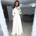 Women's Clothing Fit Long Sleeve Long Row Button Maxi Dress Lace Up Dress_ecoleips.com