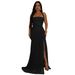Women's Clothing Summer Mesh Sexy Slit Solid Color Dress_ecoleips.com