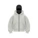 Unisex Double Hooded Y2K Face Mask Sweatshirt Unique 2025 New Style Loose Fit for Cross Border Trade Women's Clothing_ecoleips.com