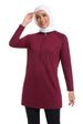 Hot-selling Muslim Women's Clothing Top Arab Sportswear Solid Color Long Sleeve Zipper Sweatshirt Outdoor Y026_ecoleips.com
