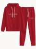 Unisex Autumn Winter Letter Print Hooded Sweatshirt & Jogger Set - Cozy Casual Loungewear For Men & Women_ecoleips.com