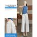 Petite High-Waisted Wide Leg Jeans Women's Loose Fit Slimming Design Cropped Straight Leg Pants White New Spring/Summer Style_ecoleips.com