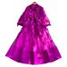 Elegant Full Skirted Dress European American High End Design Mesh Splicing Lace Lantern Sleeves Waist Cinching Slimming_ecoleips.com
