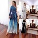 Women's Casual High-Waisted Wide Leg Pants Off-Shoulder Top Bottoms Set Relaxed Everyday Wear Comfortable Feshion_ecoleips.com