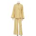 2025 Autumn New Women's Striped Long Sleeve Loose Tie Top High Waist Pants Fashion Casual Set_ecoleips.com