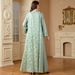 Arya Robe Women's Long Dress Fashion Jacquard Beaded Embroidery 4135 New European And American Cross Border Style for Autumn_ecoleips.com