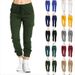 Aria Basics 2024 European And American Cross-Border Work Wear Casual Elastic Waist Drawstring Side Pocket Women's Long_ecoleips.com