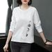 Long-Sleeve T-Shirt For Wealthy Women, Spring And Autumn Layers, Loose Plus-Size Mom Wear, Autumn Shirts For Outdoor Wea_ecoleips.com