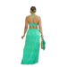 TW881 Halter Neck Slim Fit Striped Print Beach Vacation Dress For Women Sweet And Sexy_ecoleips.com