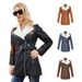 Women’s Faux Leather Jacket With Belt & Double Zipper – Plush Lined Winter Coat, Notch Lapel Long Sleeve (Casual & Commuter Style)_ecoleips.com