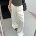 Suitable For All Seasons 【French Linen】Women's 14-Count High-Density 190g Heavy Wide-Leg Pants 013_ecoleips.com