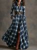 Women's Plaid Dress French Retro New Style From Women's Clothing_ecoleips.com