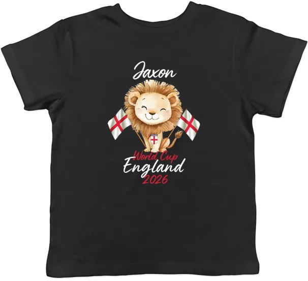 Women's T-Shirts Personalised World Cup England 2026 Football Fan Kids T-Shirt Boys Girls Gift_ecoleips.com