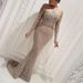 Women's Clothing Spring And Summer Long Skirt Mid Waist Temperament Commuter Sequined Gold Slim Fit Golden Slim Dress_ecoleips.com