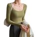 2025 High Elasticity Thread Cotton 2025 Autumn Outfit New Interior Base Shirt Women's Long Sleeved Tight T-Shirt Sexy Spicy_ecoleips.com