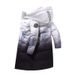 Unisex Gradient Long Down Jacket With Hood - 550fp White Duck Feather, Windproof & Warm Winter Coat For Men And Women (Black/White, S-3xl)_ecoleips.com