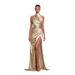 YJ23556 Women's Temperament Stand Collar Long Dress European American Style Halter Neck Sleeveless Slit Slim Fit Summer New_ecoleips.com