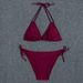 Women’s Clothing New Multi Color Printing Halter Neck Strap Backless Sexy Split Bikini Swimsuit_ecoleips.com