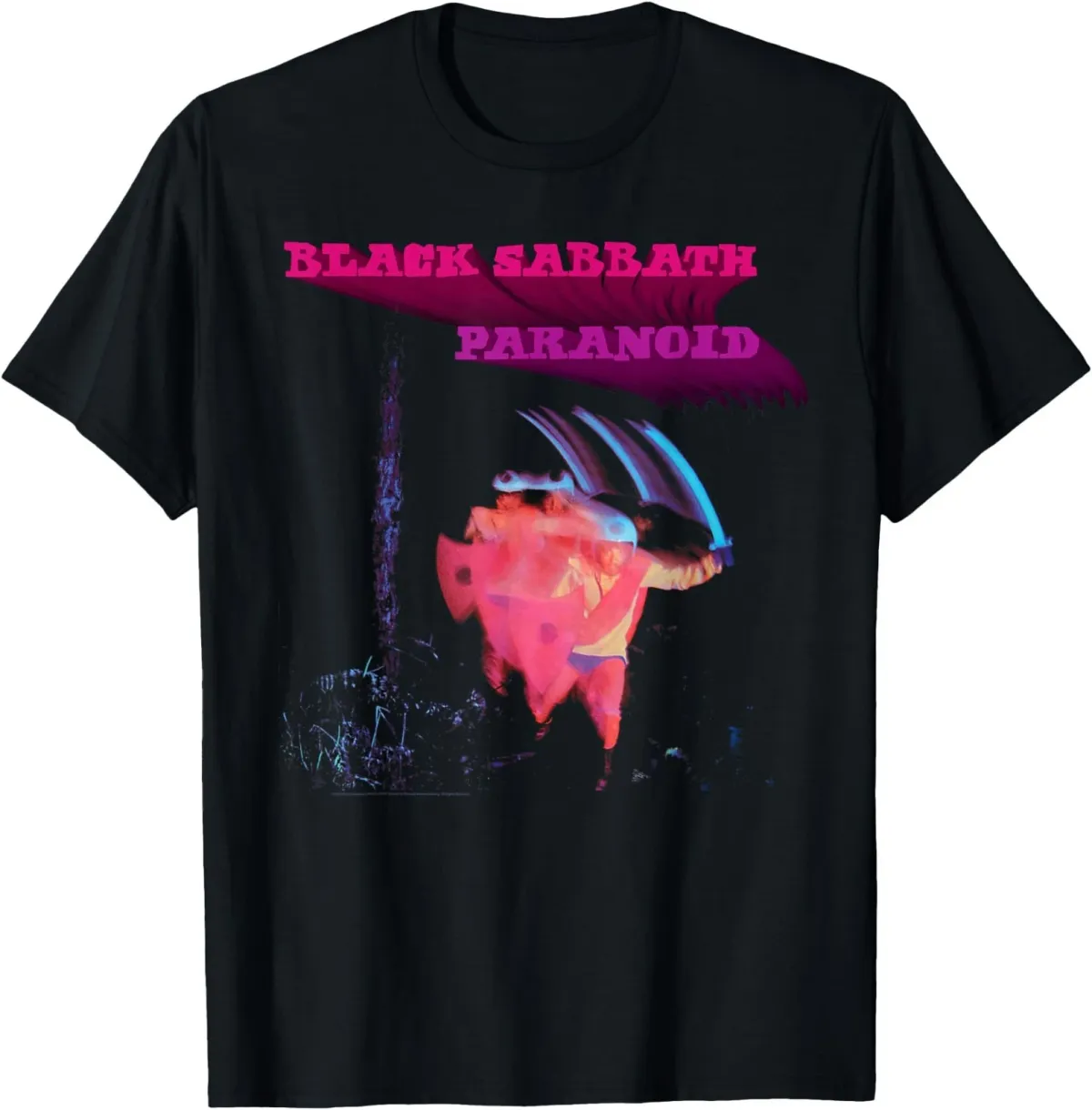 Women's T-Shirts Black Sabbath Official Paranoid Motion Trails T-Shirt_ecoleips.com