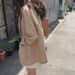 Early Spring New Korean Internet Celebrity Cotton-linen Blazer For Women, Korean-style Loose-fitting Linen Blazer,_ecoleips.com